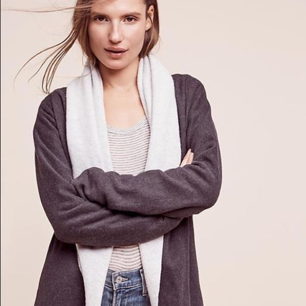 Anthropologie Fada Fleece Blanket Jacket
